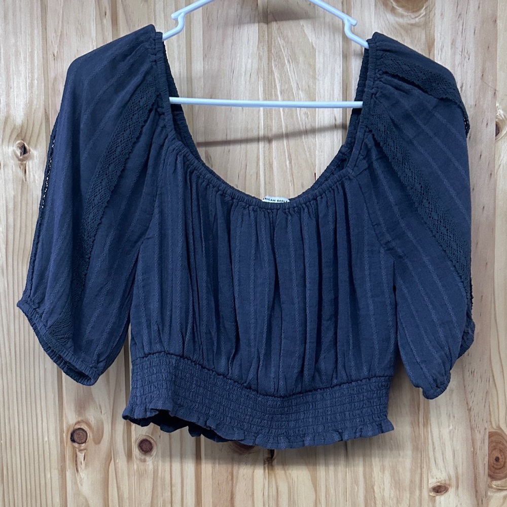 American Eagle Outfitters Navy Blue Blouse